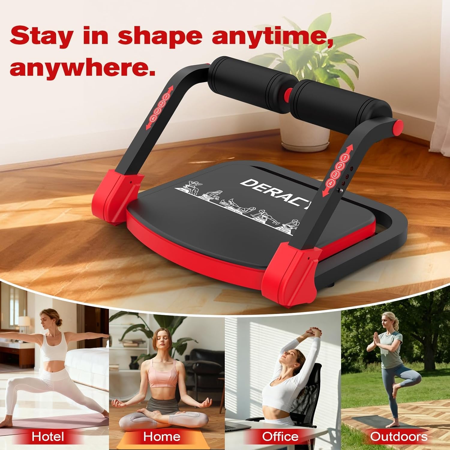 Sit up Exercise Equipment, Adjustable Ab Machine, Multi-Functional Sit up Machine, Ab Workout Equipment, Ab Trainer Machine for Women Men