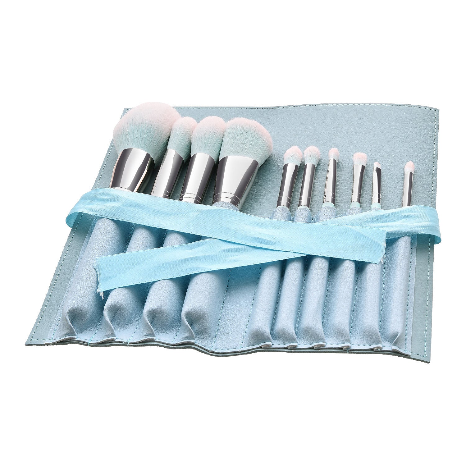 Light Blue Handle Makeup Soft Soft Hair Foundation Eye Shadow Brush