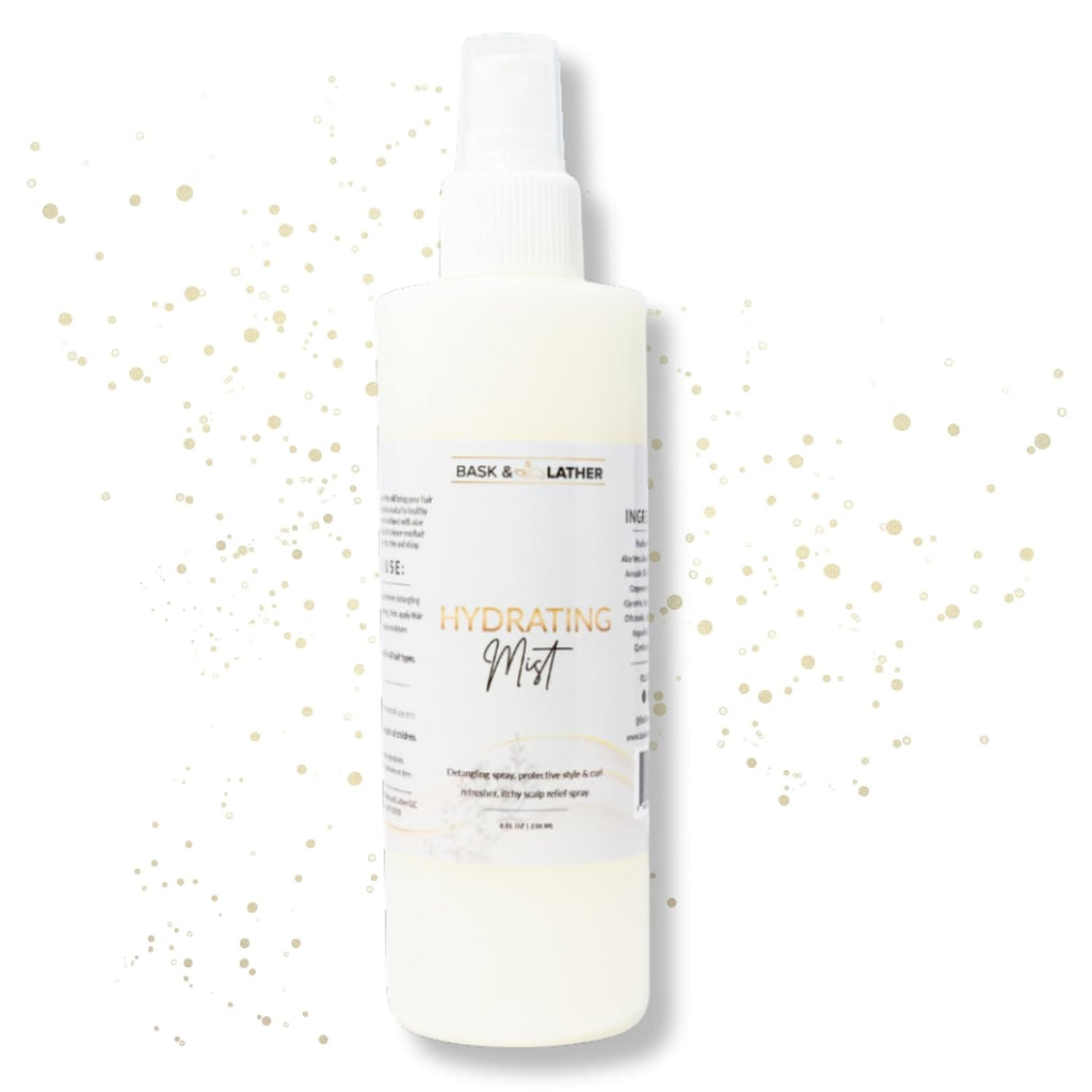 Hydrating Hair Mist, Leave-In Conditioner, Itchy Scalp Relief, Detangler, Curl Definer, Aloe Vera, Avocado Oil, for All Hair Types, 8 Oz