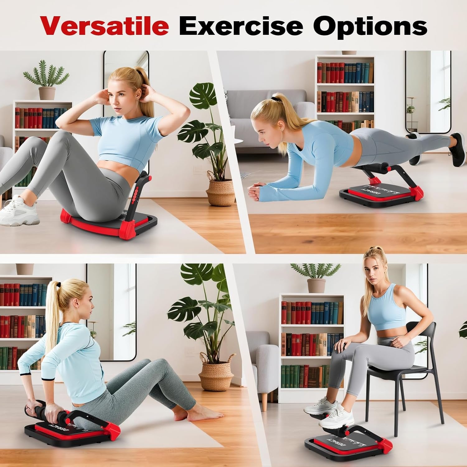 Sit up Exercise Equipment, Adjustable Ab Machine, Multi-Functional Sit up Machine, Ab Workout Equipment, Ab Trainer Machine for Women Men
