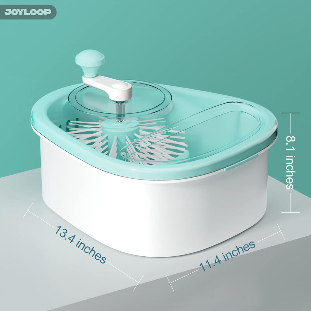 Fruit Cleaner Spinner JOYLOOP, Large Fruit Washer Spinner, Fruit Cleaner Spinner with Fruit Washer Bowl, Vegetable Fruit Spinner Washer,Fruit and Vegetable Scrubber