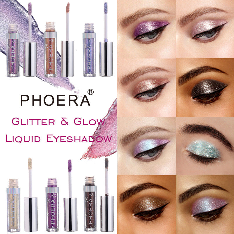 PHOERA Magnificent Metals Glitter and Glow Liquid Eyeshadow pick from 12 Colors