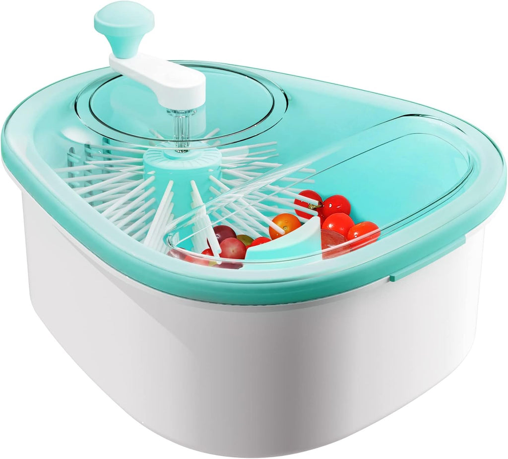 Fruit Cleaner Spinner JOYLOOP, Large Fruit Washer Spinner, Fruit Cleaner Spinner with Fruit Washer Bowl, Vegetable Fruit Spinner Washer,Fruit and Vegetable Scrubber