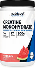 Creatine Monohydrate Powder (Watermelon, 500 Gram) - Micronized Creatine Supplement - Vegan, Non-Gmo, Gluten Free