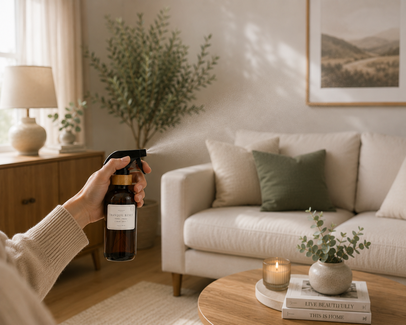 Lavender Eucalyptus Room Spray – 8oz Relaxing Aromatherapy Home Fragrance Spray | Essential Oil Air Freshener