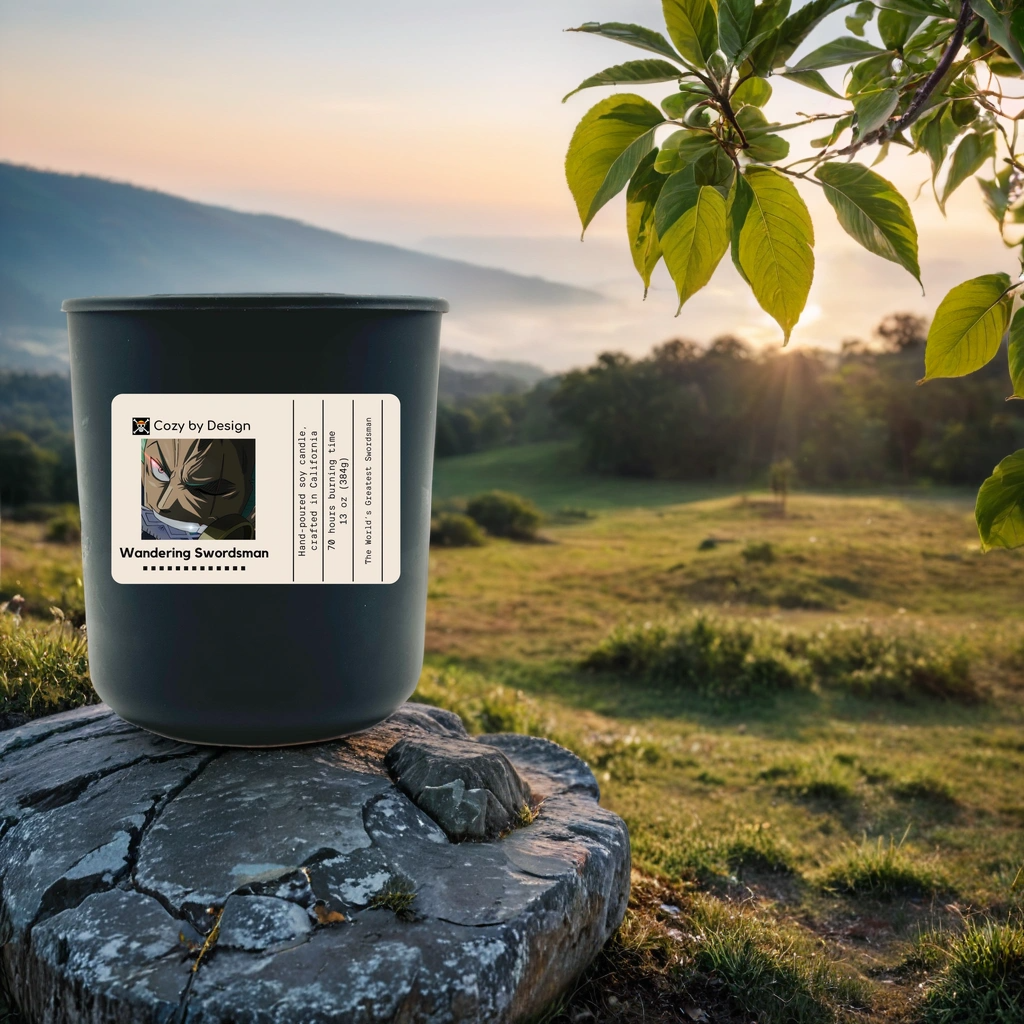 Anime Scented Candle - Zoro Inspired Wondering Swordsman Nature Moss & Forest Musk Candle