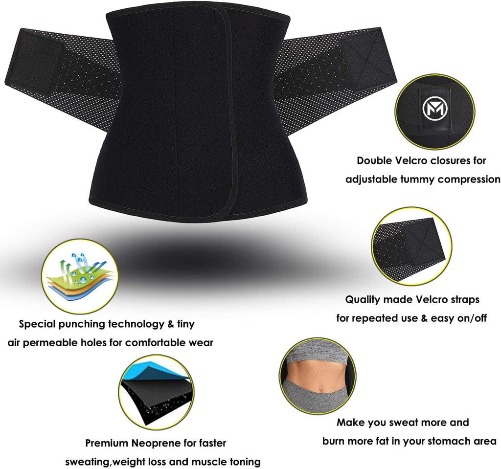 Waist Trainer Belt for Women or Men Waist Trimmer Workout Fitness Back Support Belts